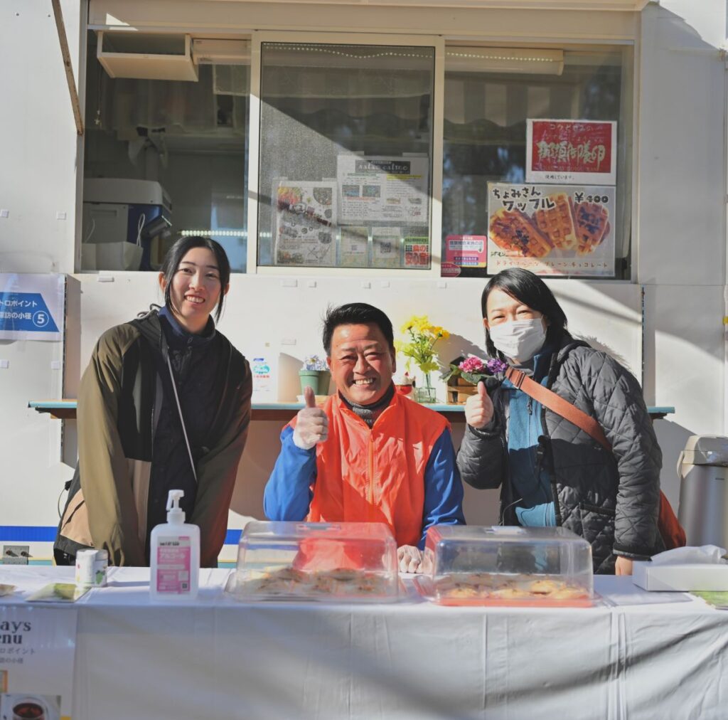 ONSEN・ガストロノミーウォーキング in 那須塩原2025で、ガストロポイントのスタッフの様子