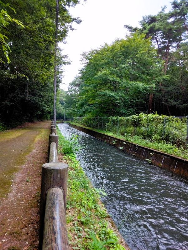 那須疏水_千本松方面を見ている